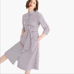 J.Crew Striped Red, White & Blue Belted Dress Size 8 New